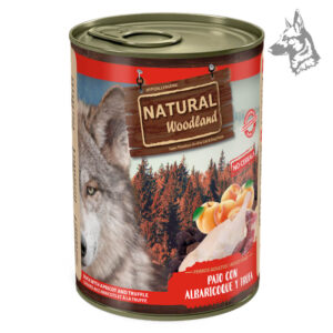 Pato con albaricoque y trufa. Alimento húmedo para perros adultos, elaborado con carne de pato, albaricoque y trufa. Sin cereales y con ingredientes naturales, ofrece un sabor irresistible y una nutrición equilibrada.