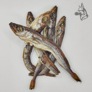 Pescado seco de calidad premium, ideal para complementar la alimentación de tu mascota con un extra de nutrientes esenciales.