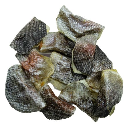 Snacks naturales para perros de piel de salmón deshidratada en tacos, ricos en omega 3 y 6, ideales para una piel y pelaje saludables
