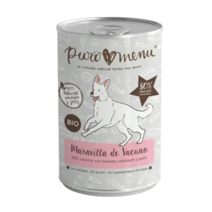 Comida húmeda natural para perros con vacuno PuroMenu Maravilla de Vacuno