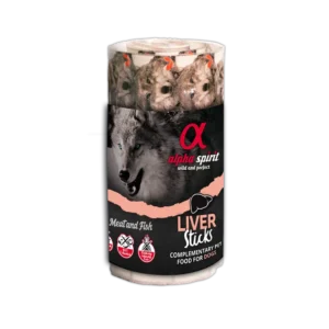 Ristra de sticks Alpha Spirit Liver Sticks – complemento jugoso con hígado de cerdo, pescado y pollo.