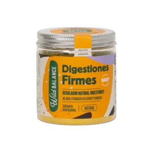 Bote de Wild Balance Digestiones Firmes, regulador natural digestivo para perros y gatos con estómagos sensibles o tendencia a diarreas.