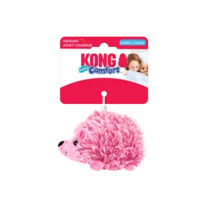 Erizo rosa KONG Comfort HedgeHug Puppy para cachorros con squeaker.