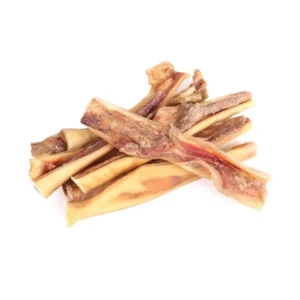 Snack masticable natural de caravaca de buey para perros, trozos de cuero bovino deshidratado