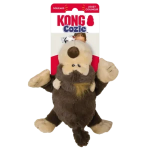 Peluche para perros KONG Cozie Marvin Mammoth color marrón con squeaker