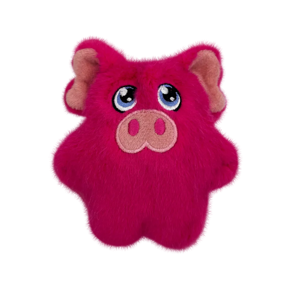 Juguete KONG Phatz Pig en forma de cerdito rosa, vista frontal sin embalaje