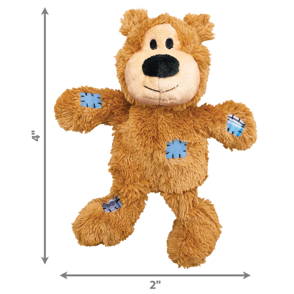 Tamaño del juguete para perro KONG Wild Knots Oso Marrón: 17 cm de alto y 12 cm de ancho