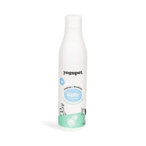 Kéfir Yogupet con arándanos y brócoli, complemento funcional para perros, botella blanca