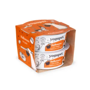 Pack Halloween Yogupet 2 × 110 g para perros y gatos con inulina, calabaza y cúrcuma