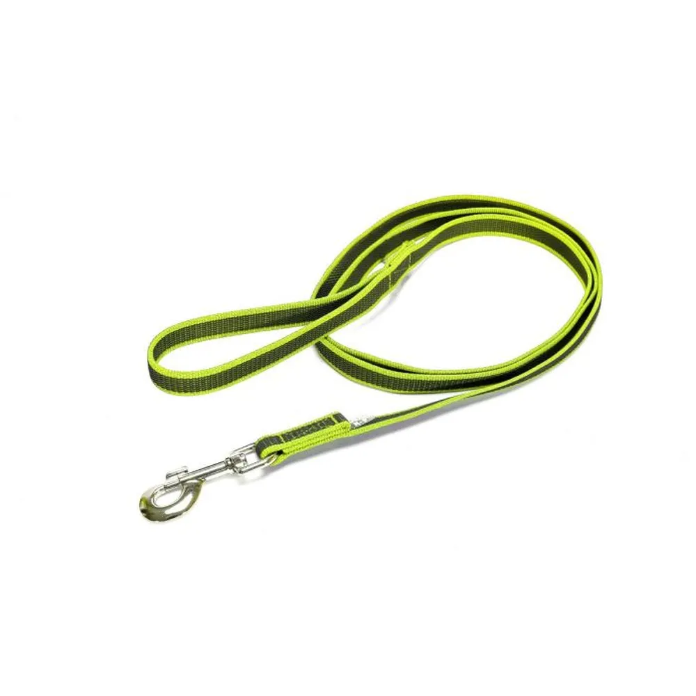 Correa entretejida neón Julius-K9 de 2 metros y 20 mm para perros grandes.