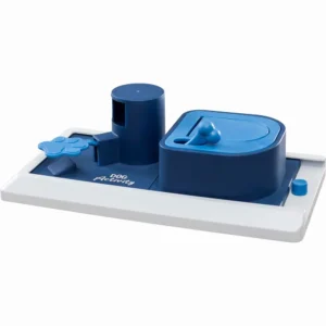 Juego interactivo Poker Box Vario 2 para perros, con compartimentos y mecanismos para encontrar premios (juego de inteligencia).
