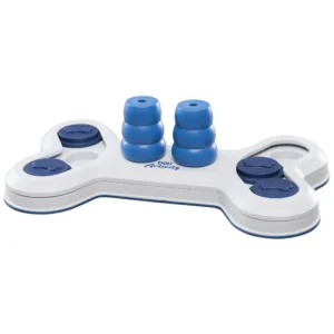 Juego de inteligencia para perros Trixie Dog Activity Nivel 1 con piezas móvil y compartimentos para snacks, estimulación mental y entretenimiento.