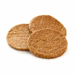 Hamburguesas naturales de pavo deshidratado para perros de la marca Kauartikel, snack proteico natural ideal como premio o recompensa.