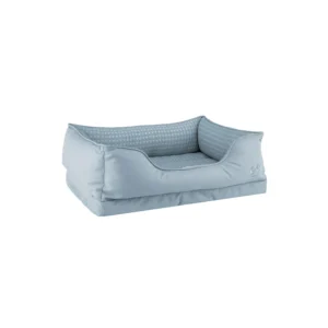 Cama cuna para perros Freedog en color azul cielo con bordes elevados acolchados y base mullida, ideal para descanso cómodo.