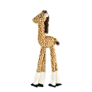 Peluche XXL con forma de jirafa para perros de Bubimex, juguete suave y extralargo ideal para jugar, morder y entretener a tu mascota.